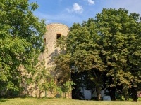 The property goes up to the feet of a middle age castle and wall